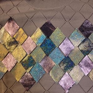 One of a Kind leather sweater 1XL